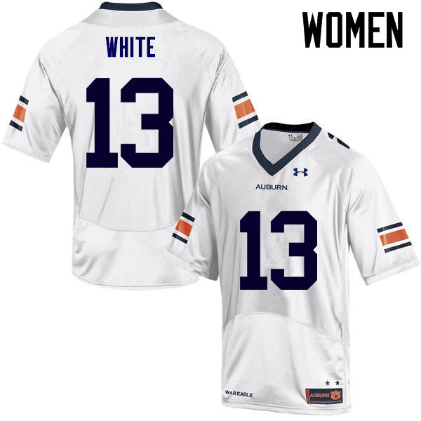 Auburn Tigers Women's Sean White #13 White Under Armour Stitched College NCAA Authentic Football Jersey KXR4874EA